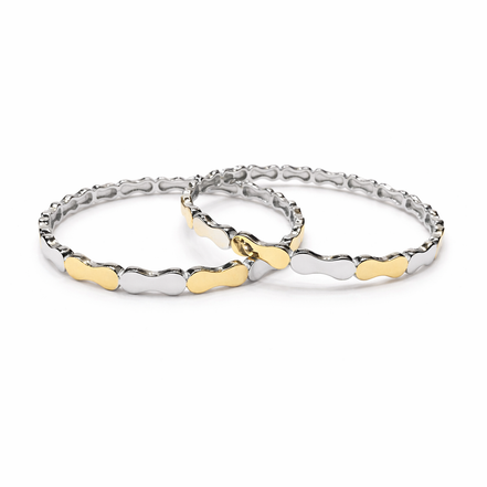 Eterna Wave Duo Bangle Set – 925 Silver