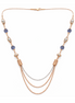 Celestia Triple-Layer Dual-Tone 925 Sterling Silver Designer Necklace