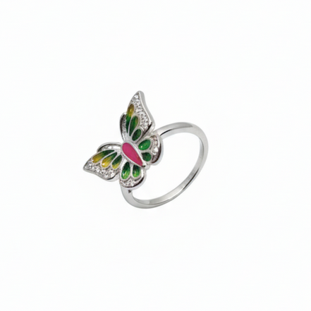 Rainbow Butterfly Ring