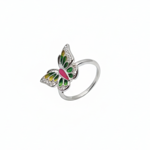 Rainbow Butterfly Ring