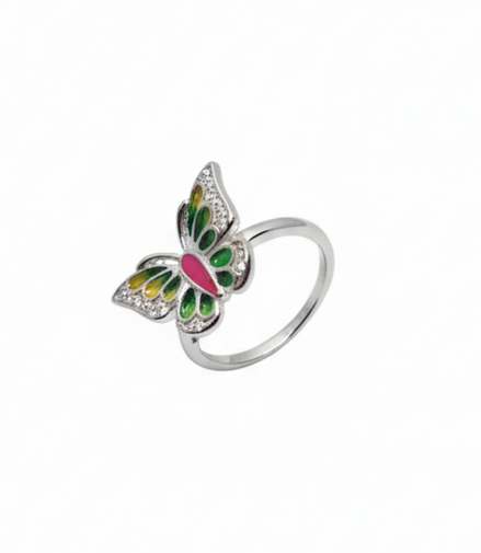 Rainbow Butterfly Ring