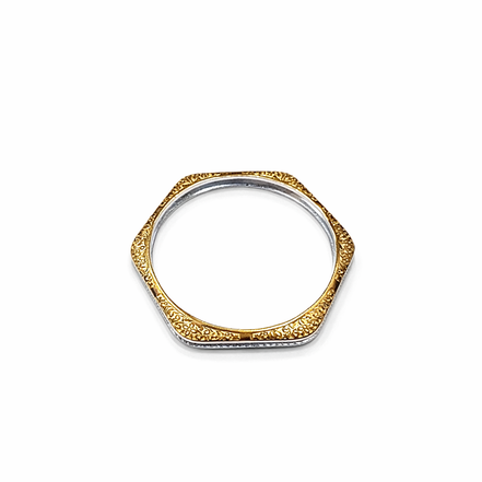 Kalyani Heritage Gold-Carved 925 Silver Bangle Pair
