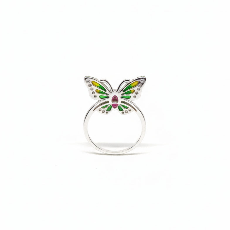 Rainbow Butterfly Ring