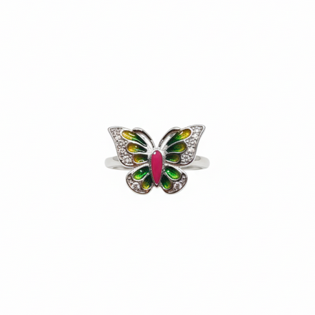Rainbow Butterfly Ring