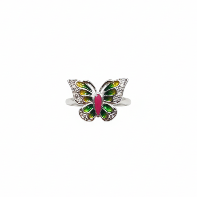 Rainbow Butterfly Ring