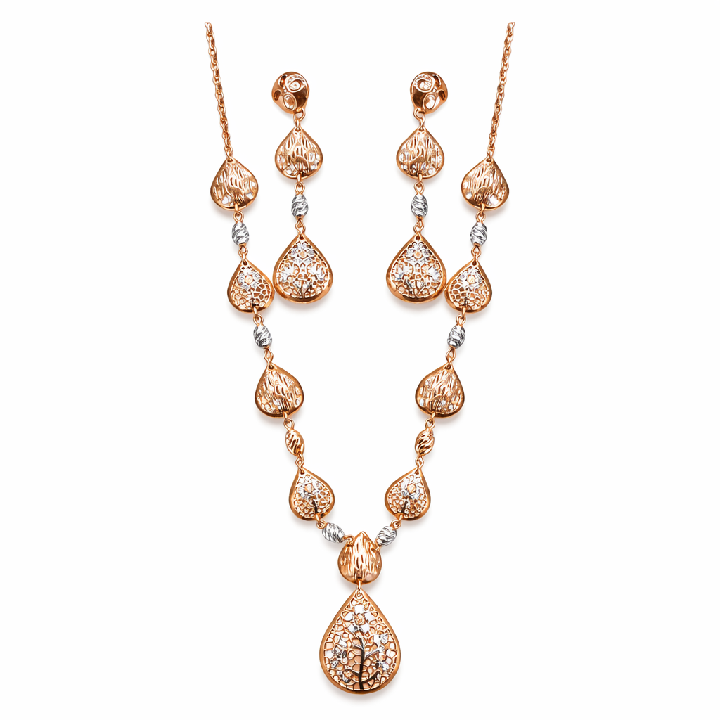 Teardrop Lace Elegance Necklace Set