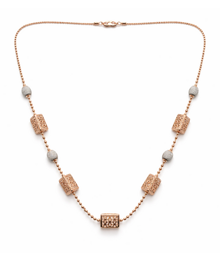 Aurelia Dual-Tone Geometric 925 Sterling Silver Designer Chain