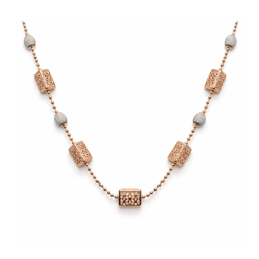 Aurelia Dual-Tone Geometric 925 Sterling Silver Designer Chain