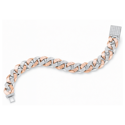 Luxe Cuban Dual-Tone Bracelet for Men