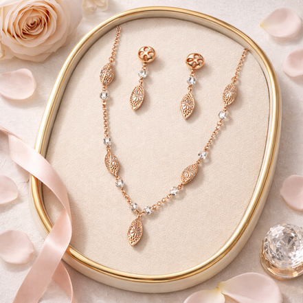 Olive Leaf Grace Necklace Set