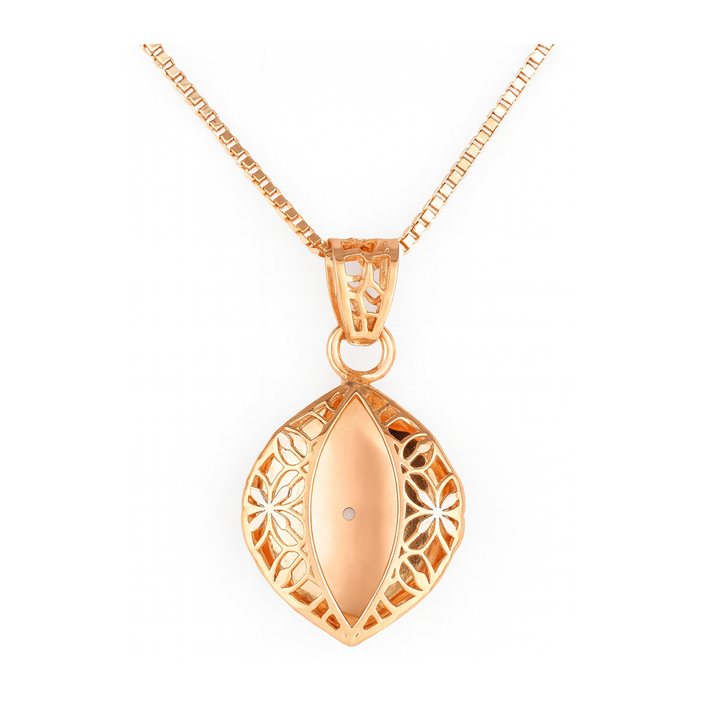 925 Silver Rose Gold Pendant with Chain