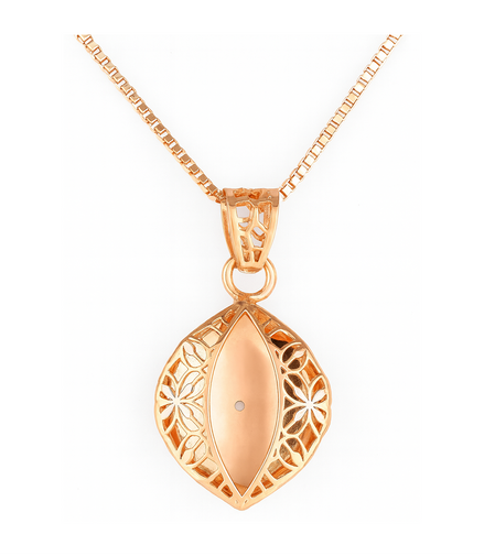 925 Silver Rose Gold Pendant with Chain