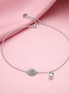 Rose Pearl Bloom 925 Silver Anklet (Single)