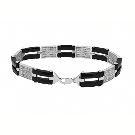 Noir Axis Diamond Link Bracelet