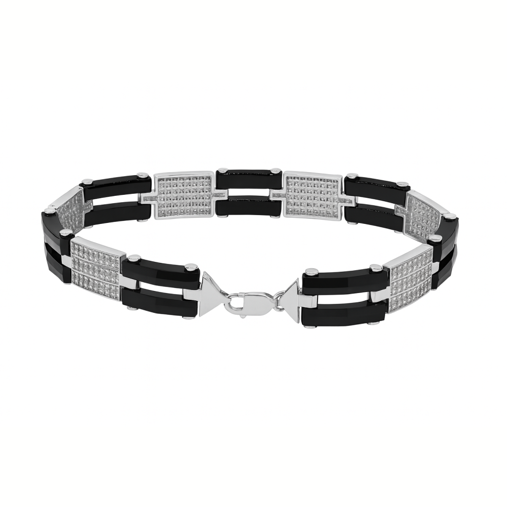 Noir Axis Diamond Link Bracelet