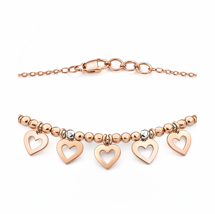 Multi-Charm Rose Gold Statement Necklace