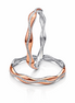 Veloria Two-Tone Wave 925 Silver Bangles