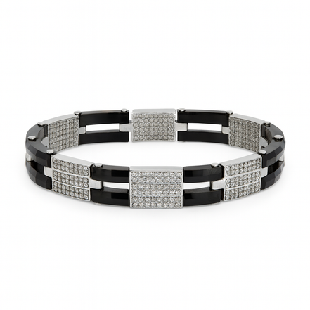 Noir Axis Diamond Link Bracelet
