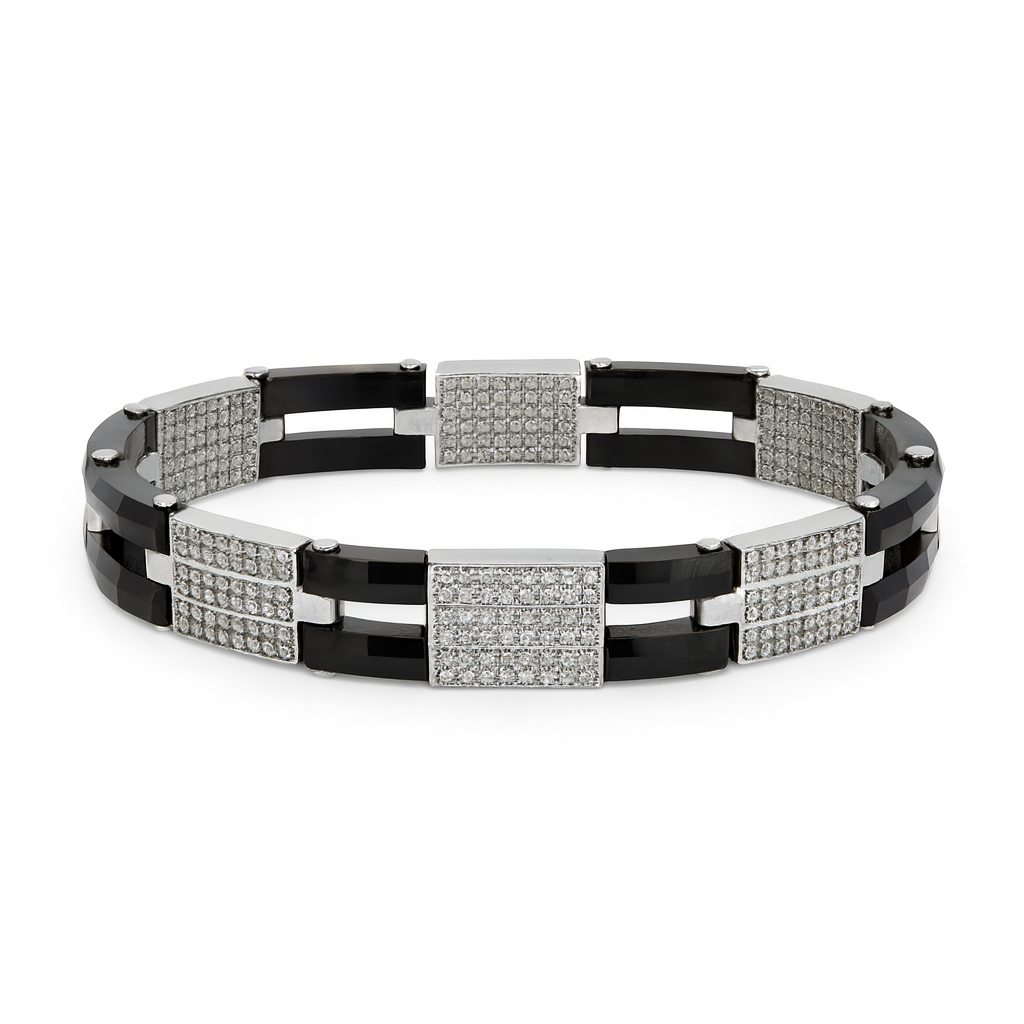 Noir Axis Diamond Link Bracelet