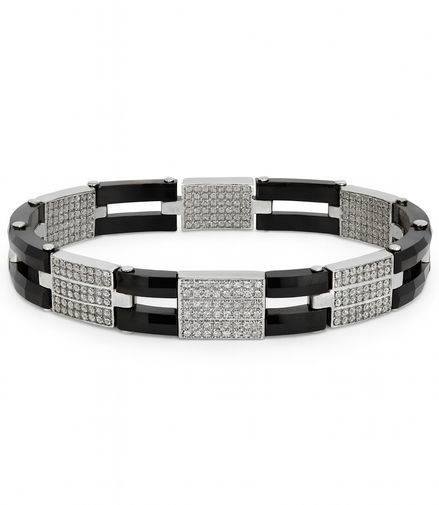 Noir Axis Diamond Link Bracelet