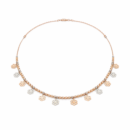 Multi-Tone 925 Sterling Silver Charm Necklace