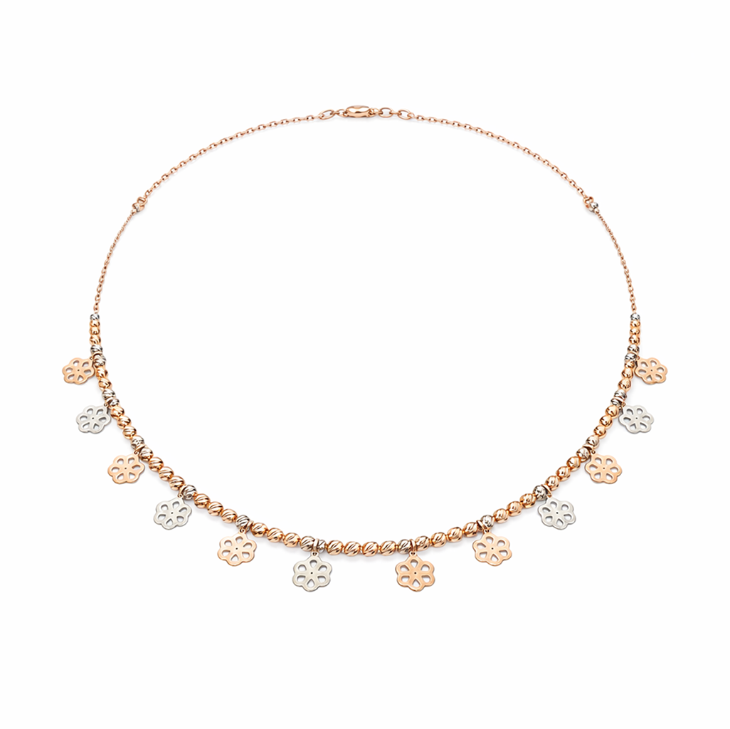 Multi-Tone 925 Sterling Silver Charm Necklace