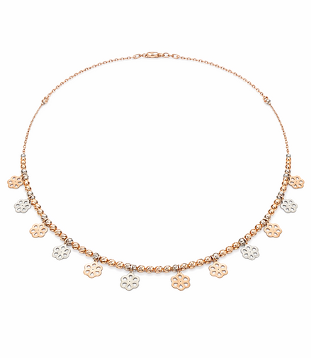 Multi-Tone 925 Sterling Silver Charm Necklace