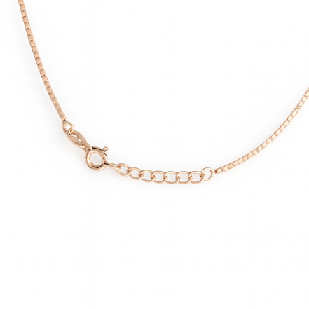 925 Silver Rose Gold Clover Pendant with Chain