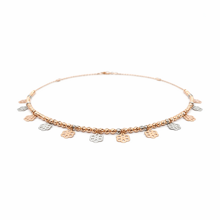 Multi-Tone 925 Sterling Silver Charm Necklace