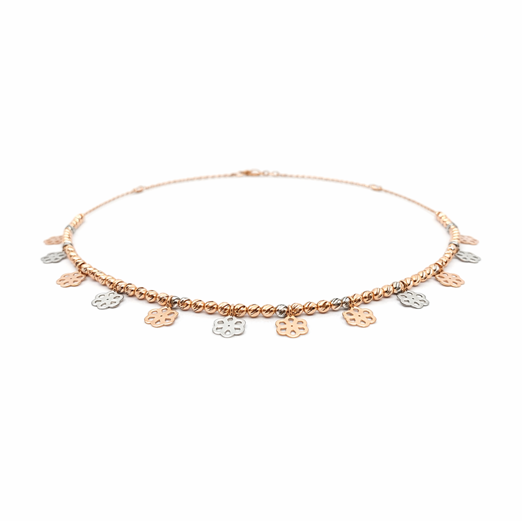 Multi-Tone 925 Sterling Silver Charm Necklace