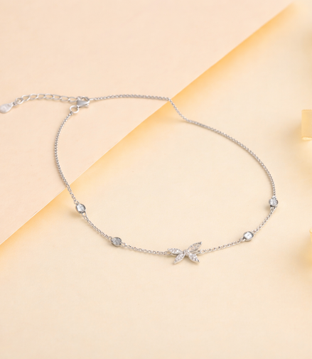 Butterfly Whisper 925 Silver Payal (Single)