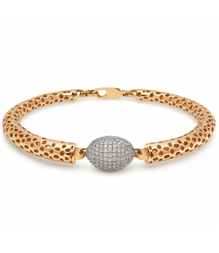 925 Silver Aurora rose gold Folding Kada