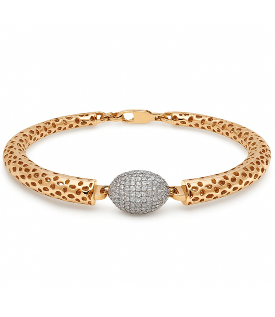 925 Silver Aurora rose gold Folding Kada