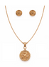 Eternal Trinity Rose Gold Over Silver Jewelry Set