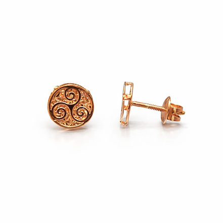 Eternal Trinity Rose Gold Over Silver Jewelry Set