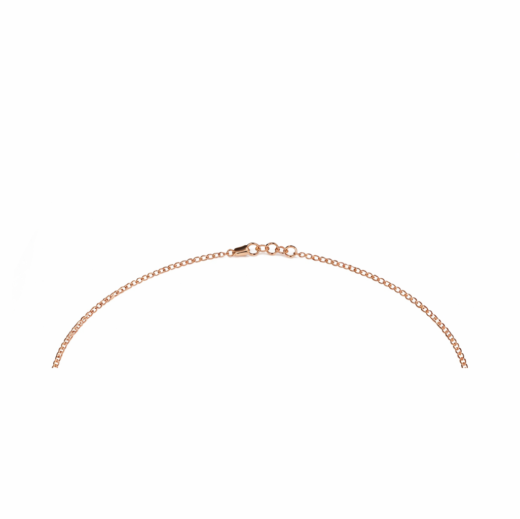 Glimmering 925 Sterling Silver Rose Gold Necklace