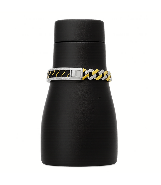 Noir Wave Half-Kada Bracelet For Men