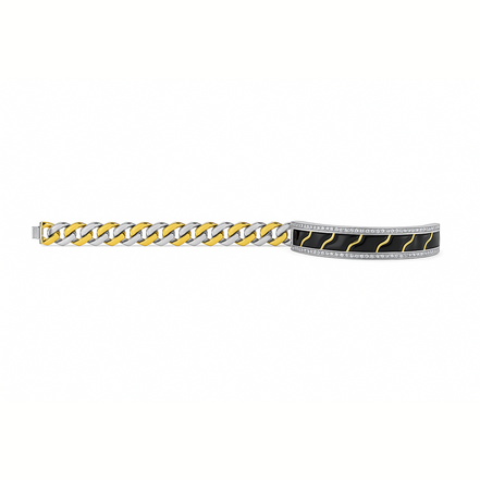 Noir Wave Half-Kada Bracelet For Men