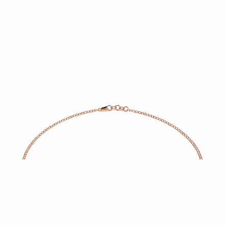 Elegance 925 Sterling Silver Rose Gold Necklace