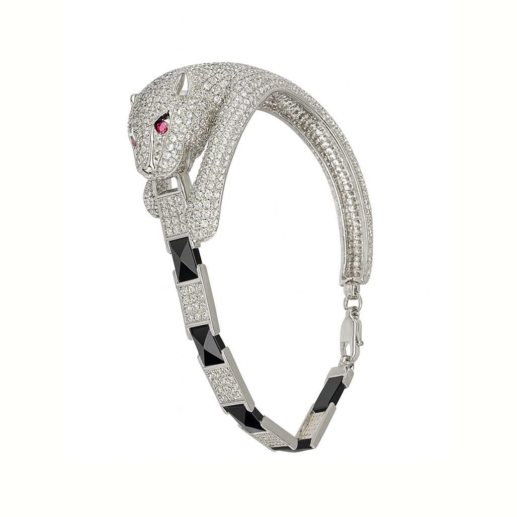 Panther Noir Kada Bracelet For Him