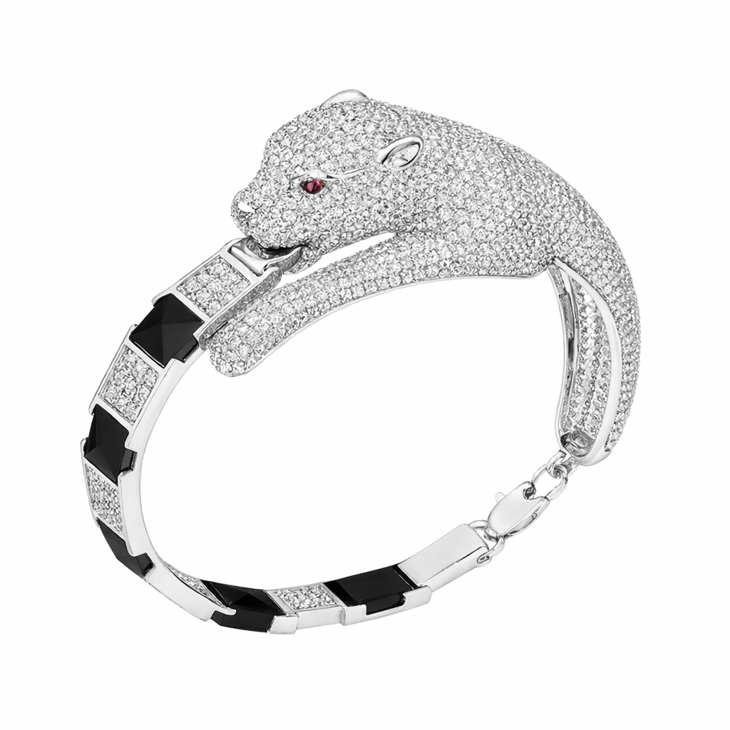 Panther Noir Kada Bracelet For Him