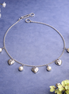 Heart Pearl Charm 925 Silver Payal (Single)