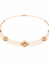 Aurelia Bloom Trio 925 Sterling Silver Rose Gold Necklace