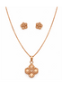 Rose Gold Geometric Clover 925 Silver Jewelry Set