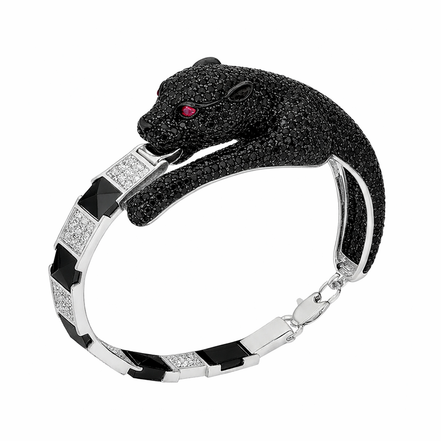 Midnight Panther Kada Bracelet For Him