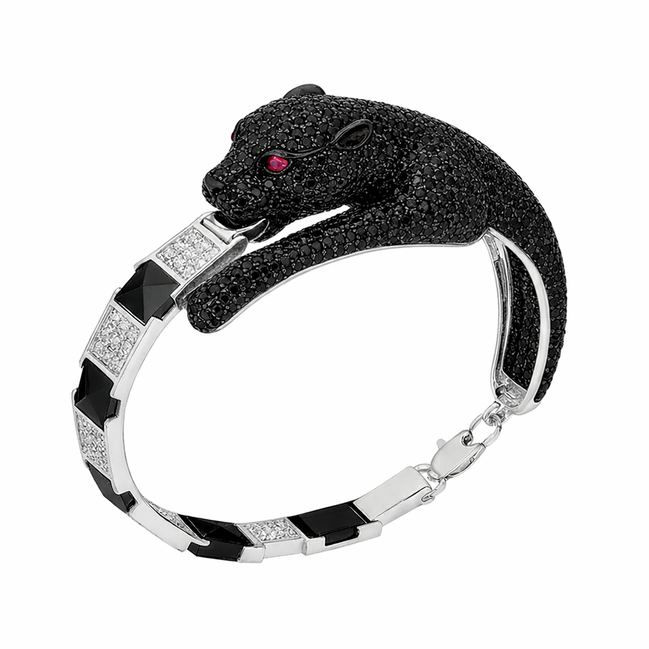 Midnight Panther Kada Bracelet For Him