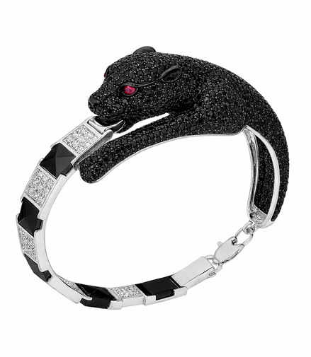 Midnight Panther Kada Bracelet For Him