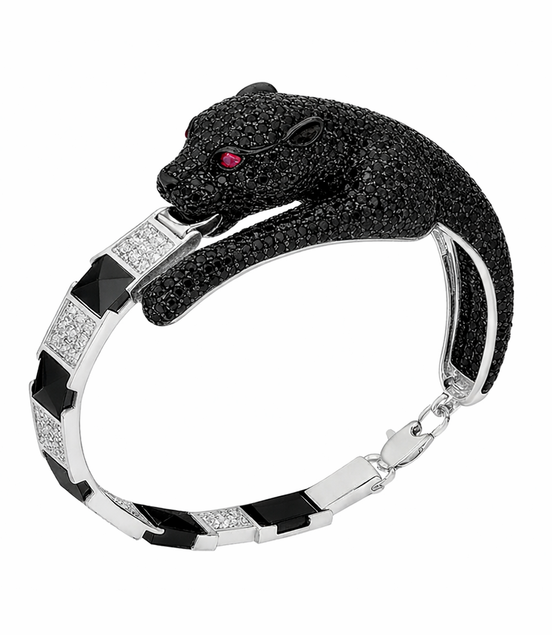Midnight Panther Kada Bracelet For Him