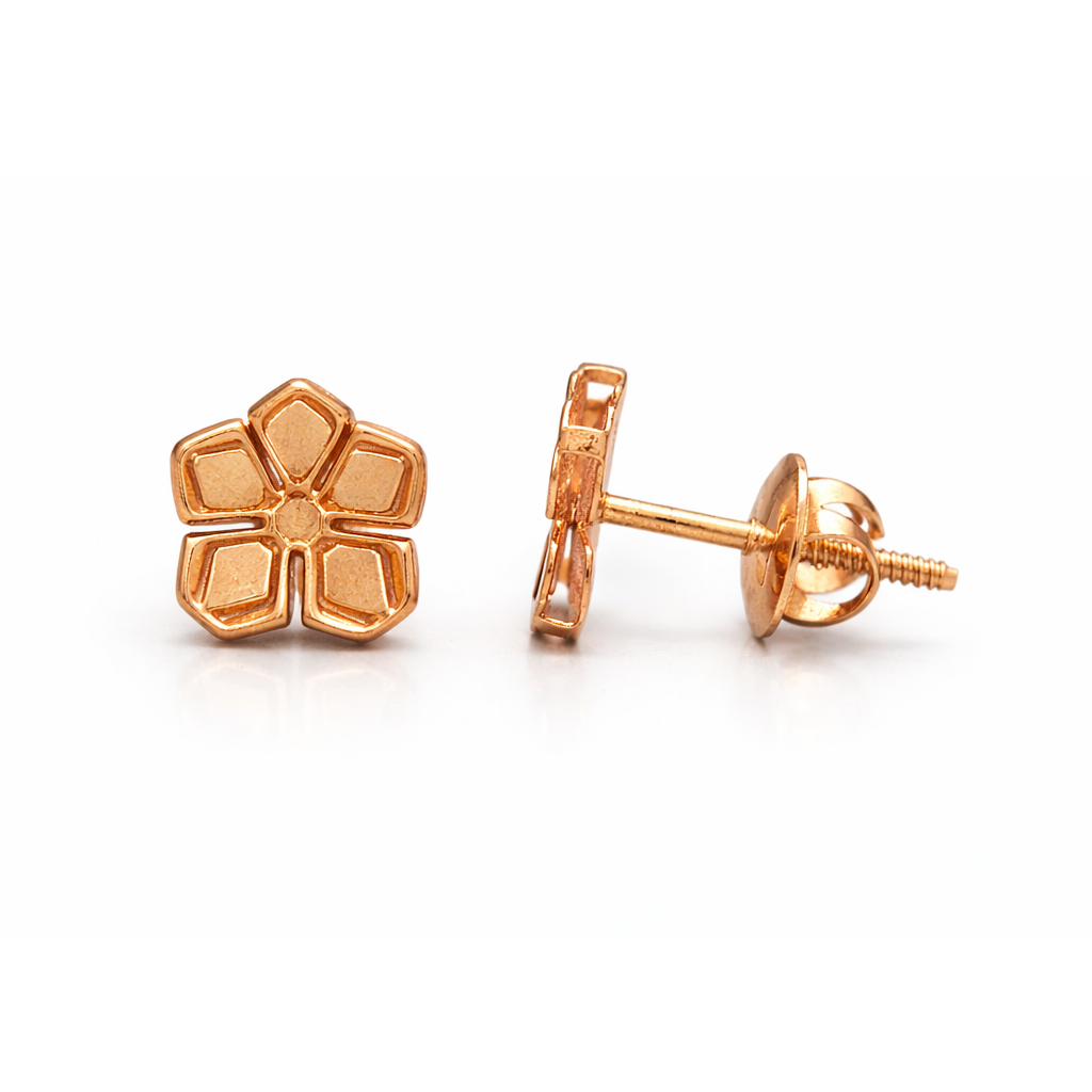 Rose Gold Geometric Clover 925 Silver Jewelry Set