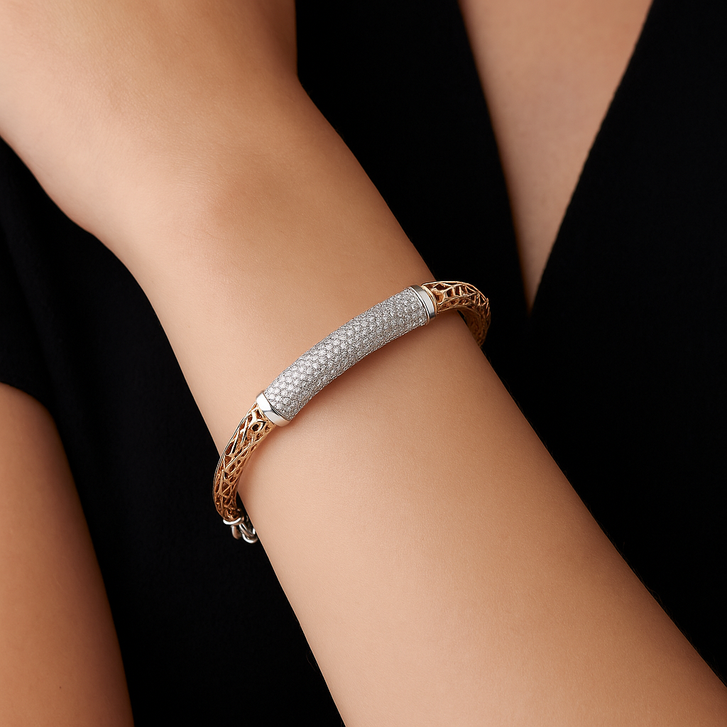 925 Silver Celestia Weave Kada